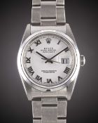 A GENTLEMAN'S STAINLESS STEEL ROLEX OYSTER PERPETUAL DATEJUST BRACELET WATCH CIRCA 2005, REF.