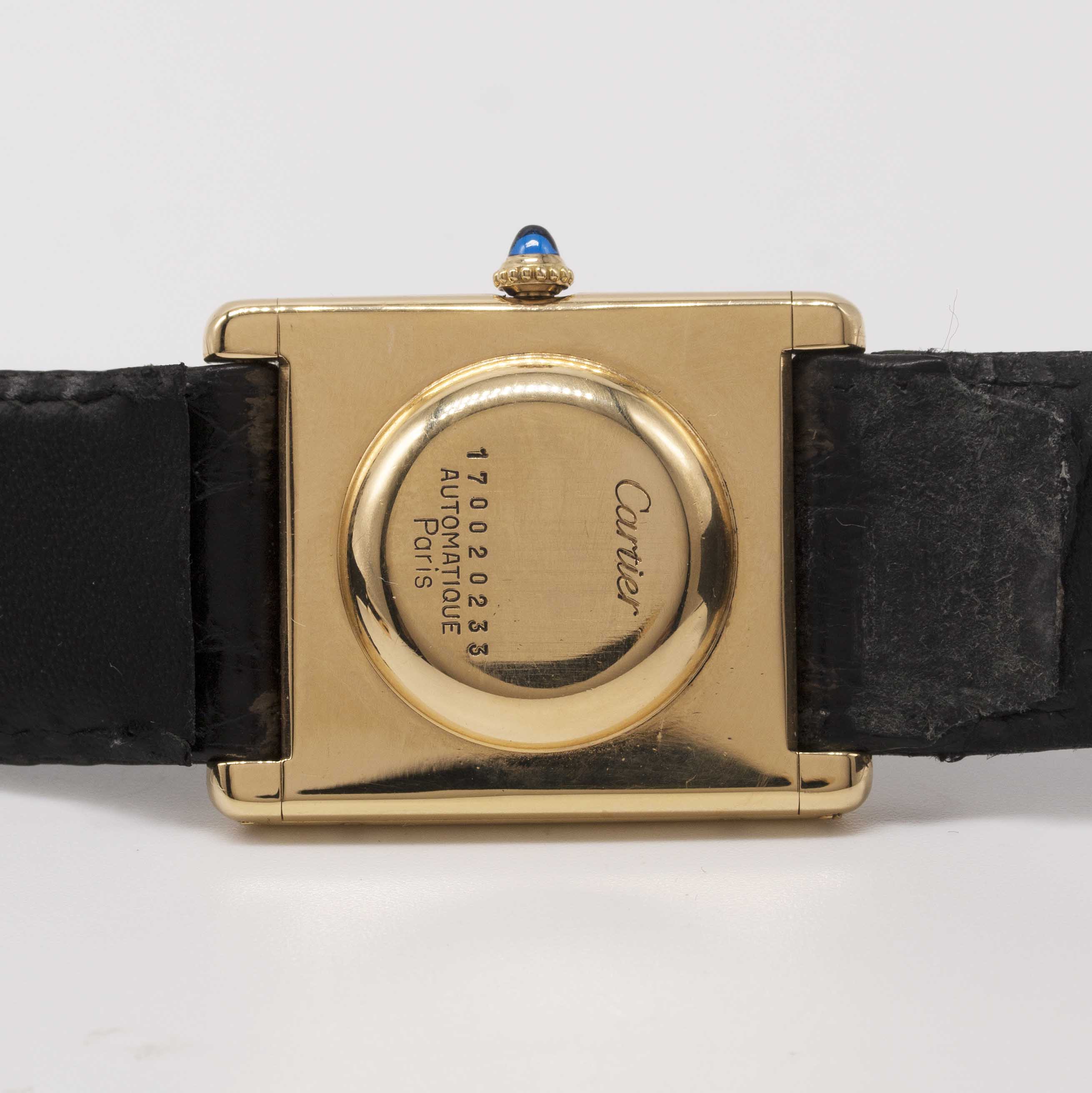 A RARE GENTLEMAN'S LARGE SIZE 18K SOLID GOLD CARTIER TANK "JUMBO" AUTOMATIC WRIST WATCH CIRCA - Image 8 of 14
