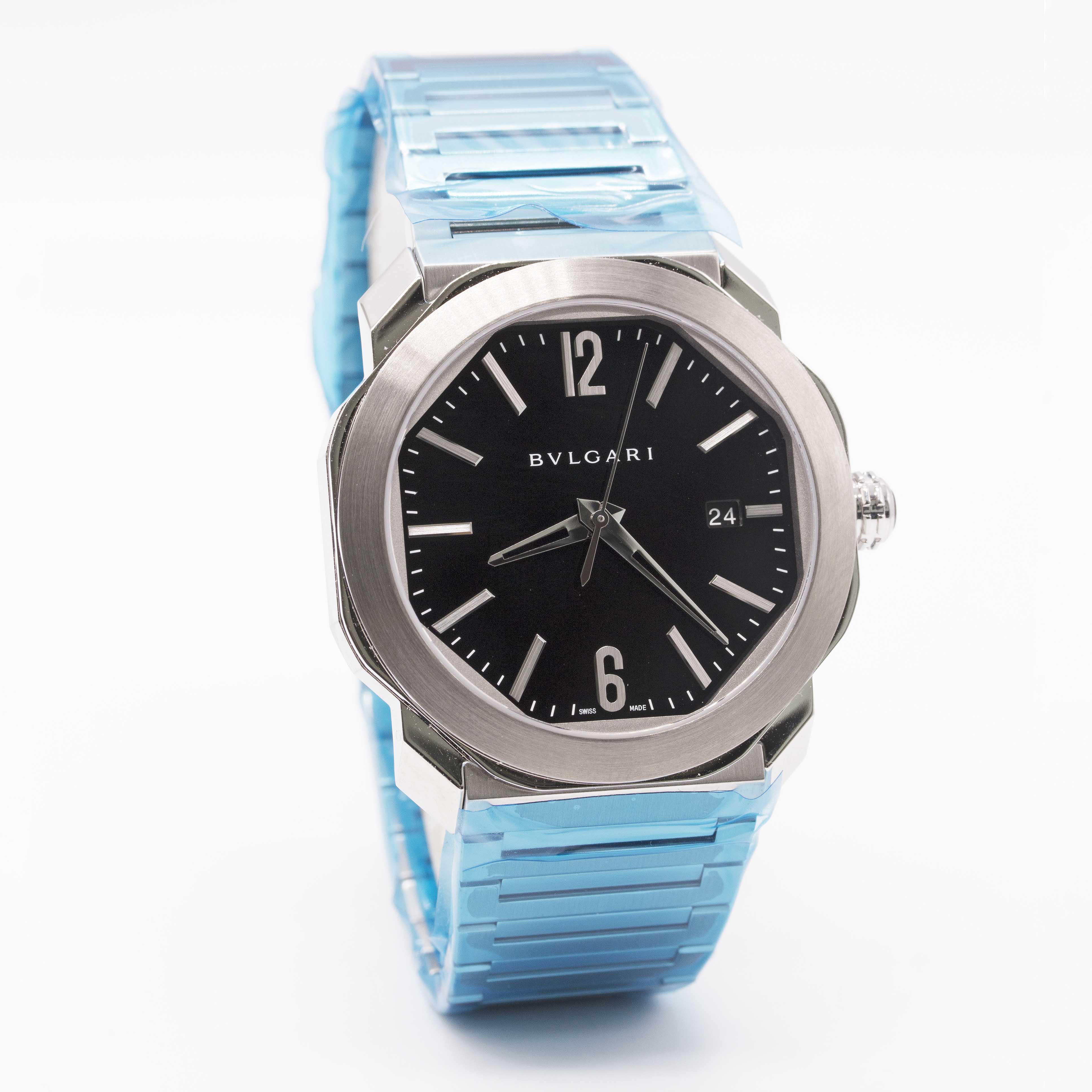 A GENTLEMAN'S STAINLESS STEEL BULGARI OCTO ROMA BRACELET WATCH DATED 2019, REF. 102704 UNWORN WITH - Image 4 of 8