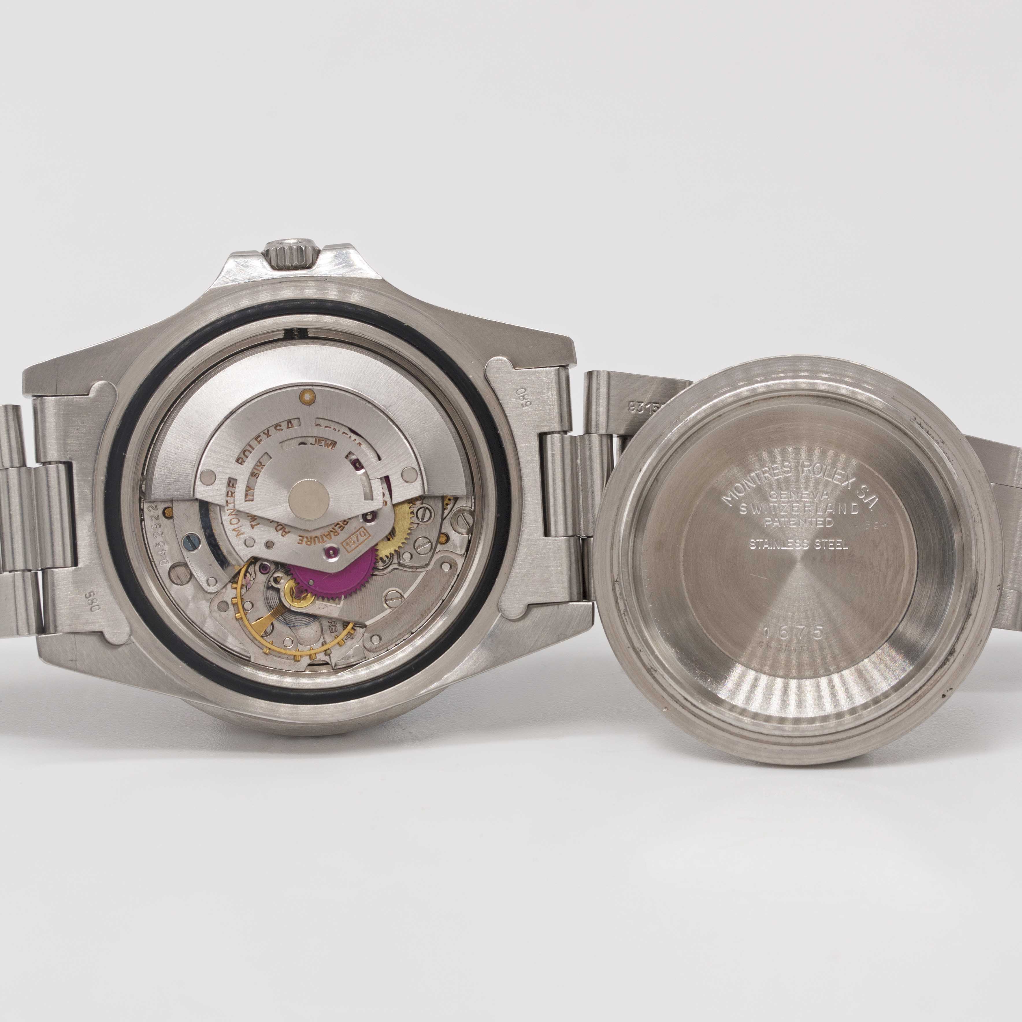 A GENTLEMAN'S STAINLESS STEEL ROLEX OYSTER PERPETUAL GMT MASTER BRACELET WATCH CIRCA 1978, REF. 1675 - Image 7 of 7