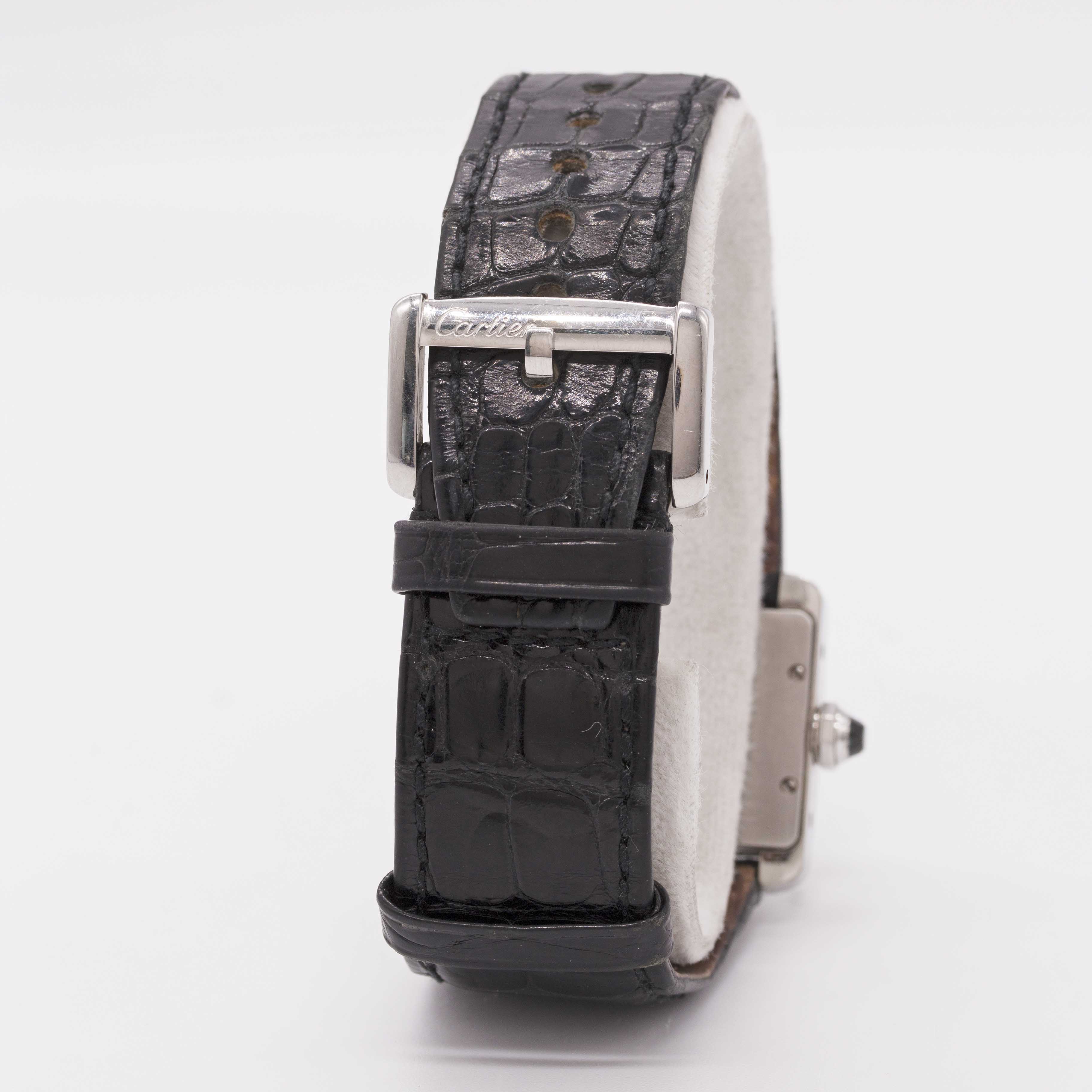 A LADIES STAINLESS STEEL CARTIER TANK DIVAN WRIST WATCH CIRCA 2005, REF. 2599 Movement: Quartz, - Image 5 of 8