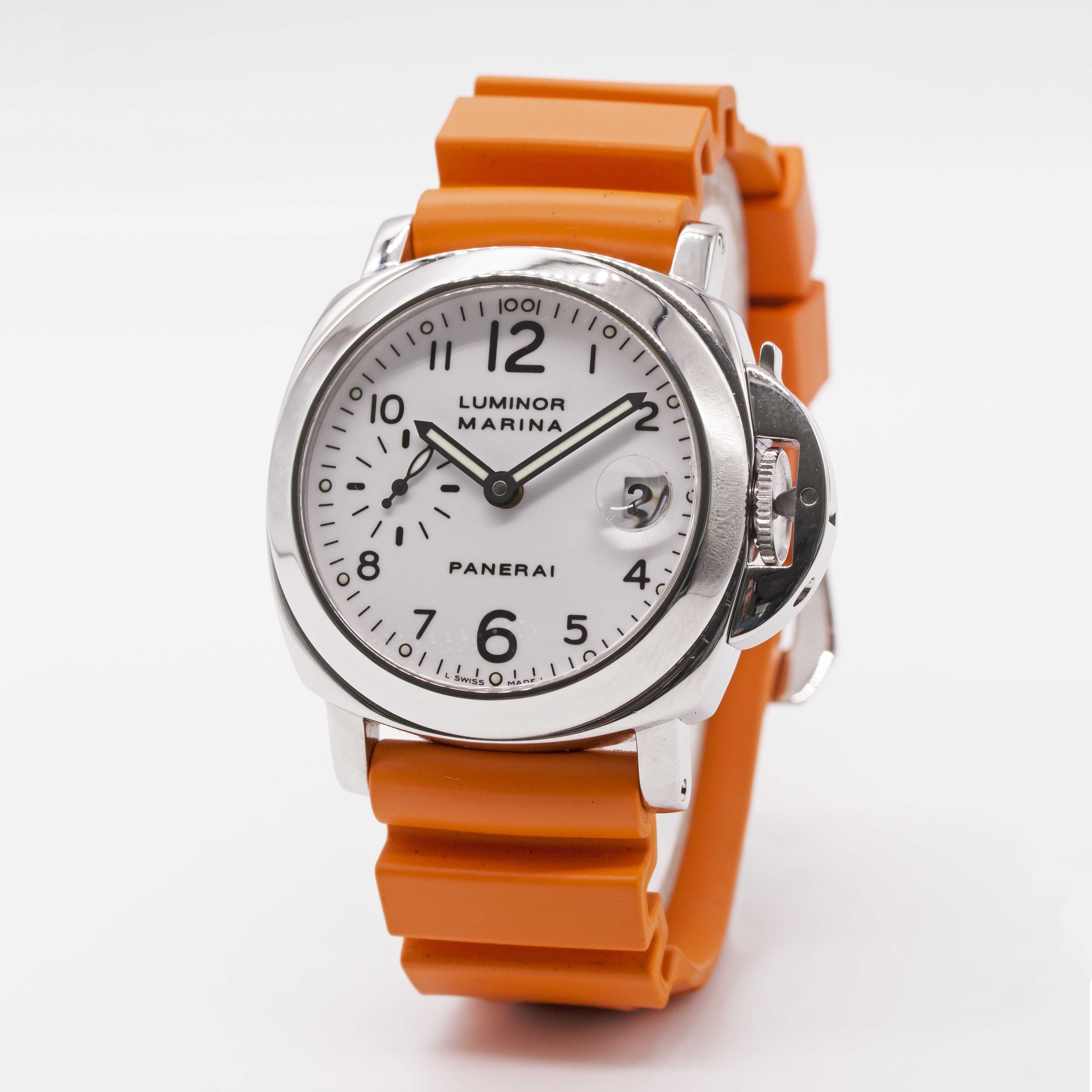 A GENTLEMAN'S STAINLESS STEEL PANERAI 40MM LUMINOR MARINA WRIST WATCH CIRCA 2000, REF. OP 6529 B - Image 3 of 8