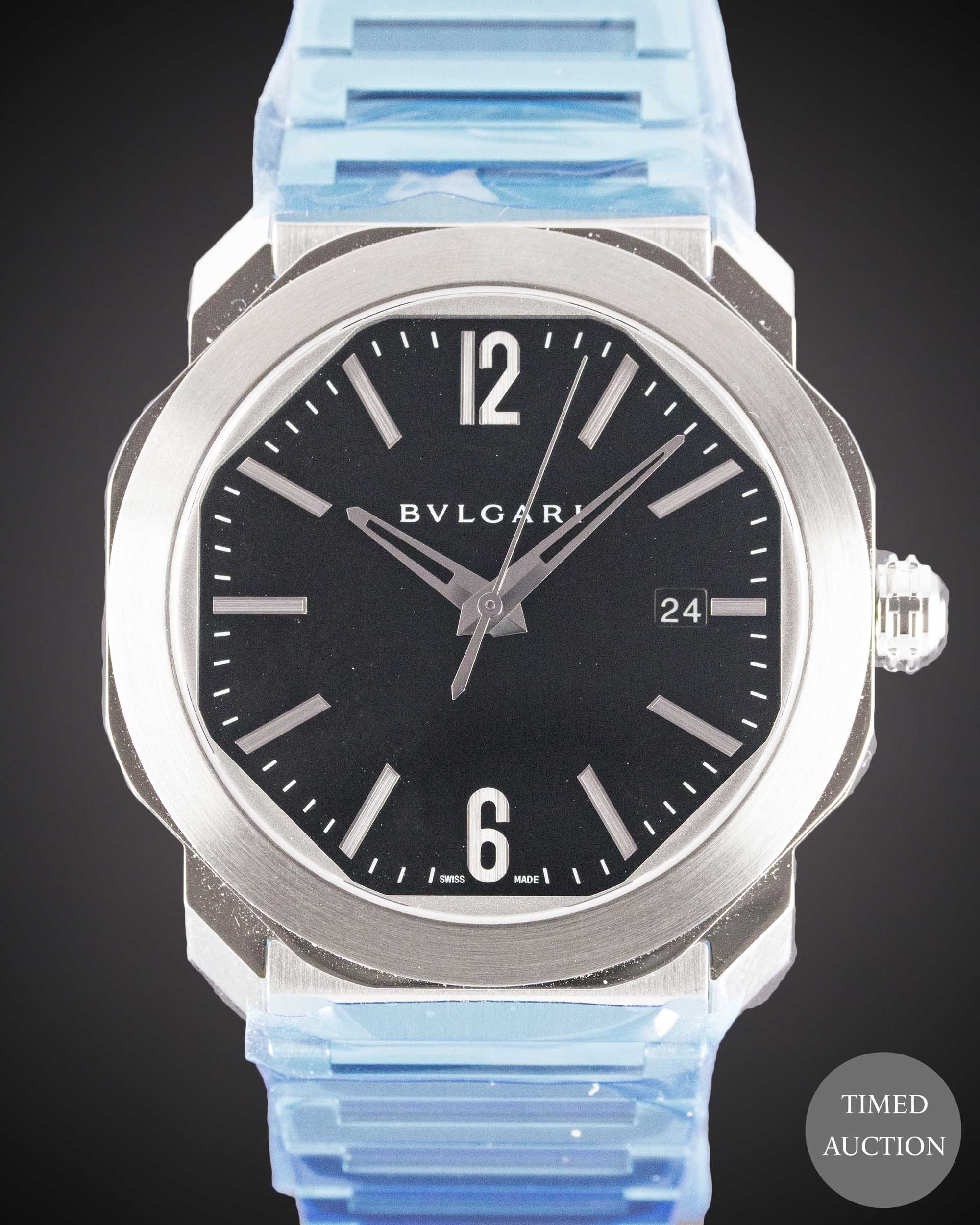 A GENTLEMAN'S STAINLESS STEEL BULGARI OCTO ROMA BRACELET WATCH DATED 2019, REF. 102704 UNWORN WITH