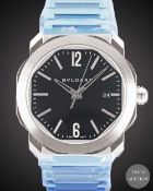 A GENTLEMAN'S STAINLESS STEEL BULGARI OCTO ROMA BRACELET WATCH DATED 2019, REF. 102704 UNWORN WITH