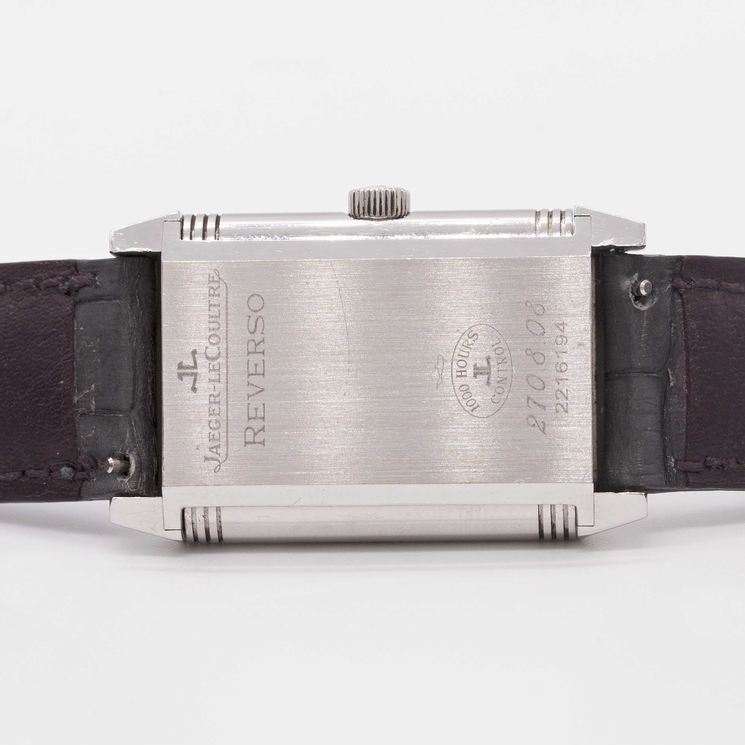 A GENTLEMAN'S STAINLESS STEEL JAEGER LECOULTRE REVERSO GRANE TAILLE WRIST WATCH CIRCA 2000s, REF. - Image 7 of 9