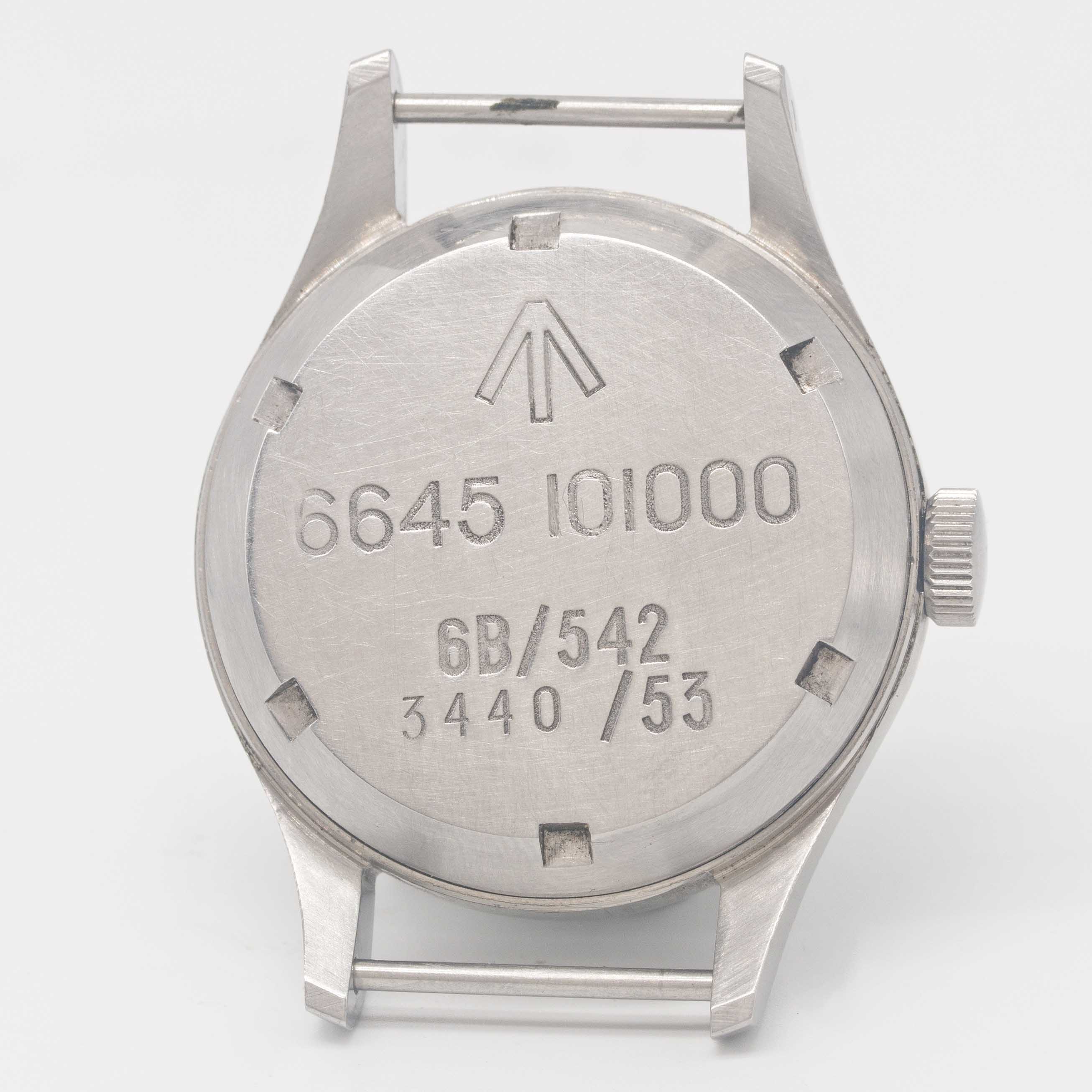 A GENTLEMAN'S STAINLESS STEEL BRITISH MILITARY OMEGA RAF PILOTS WRIST WATCH DATED 1953, REF. 2777- - Image 6 of 9