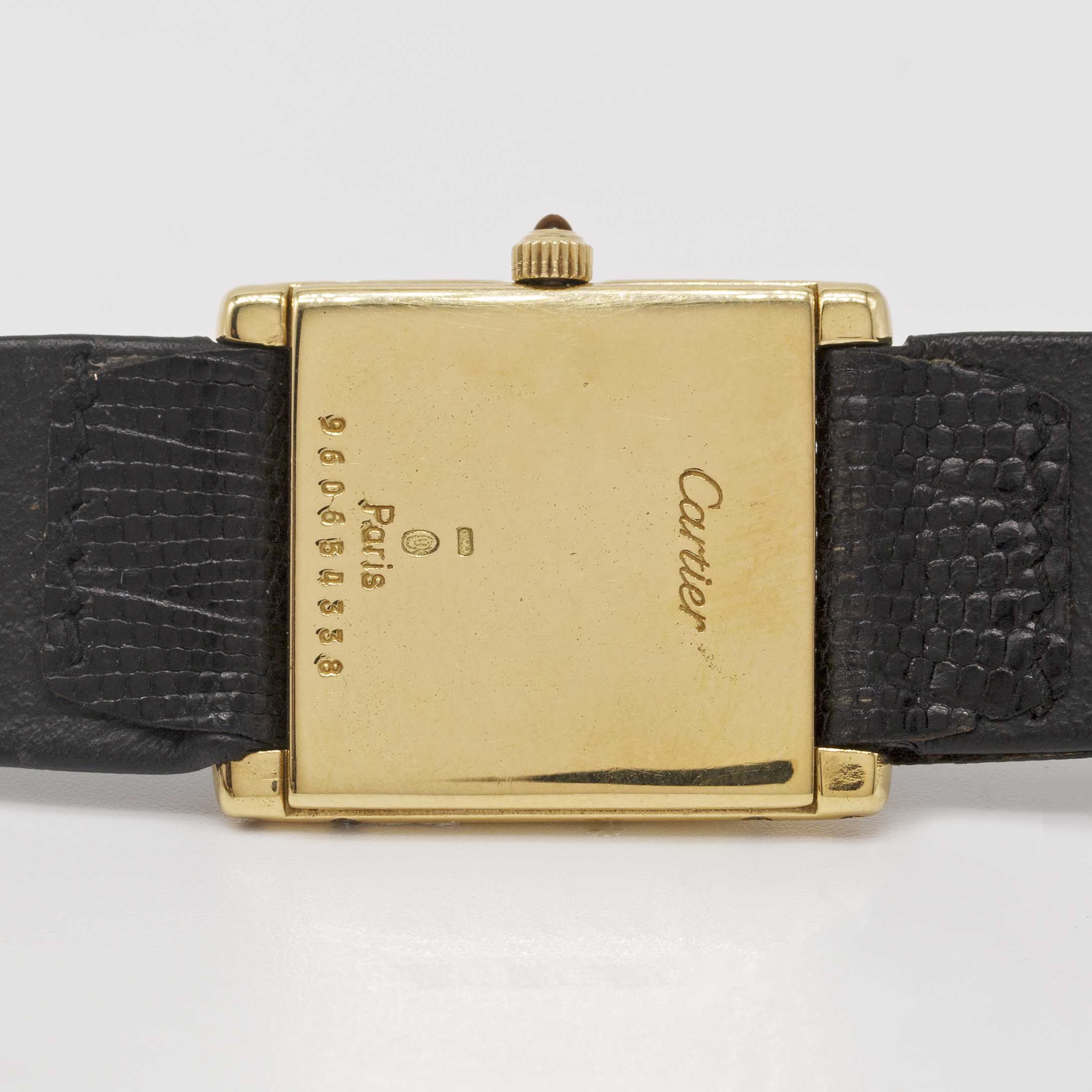 A GENTLEMAN'S SIZE 18K SOLID GOLD CARTIER PARIS TANK WRIST WATCH CIRCA 1980s Movement: 17J, manual - Image 6 of 8