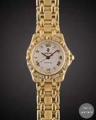 A LADIES 18K SOLID YELLOW GOLD & DIAMOND CONCORD SARATOGA SL BRACELET WATCH CIRCA 1990s, REF. 51-