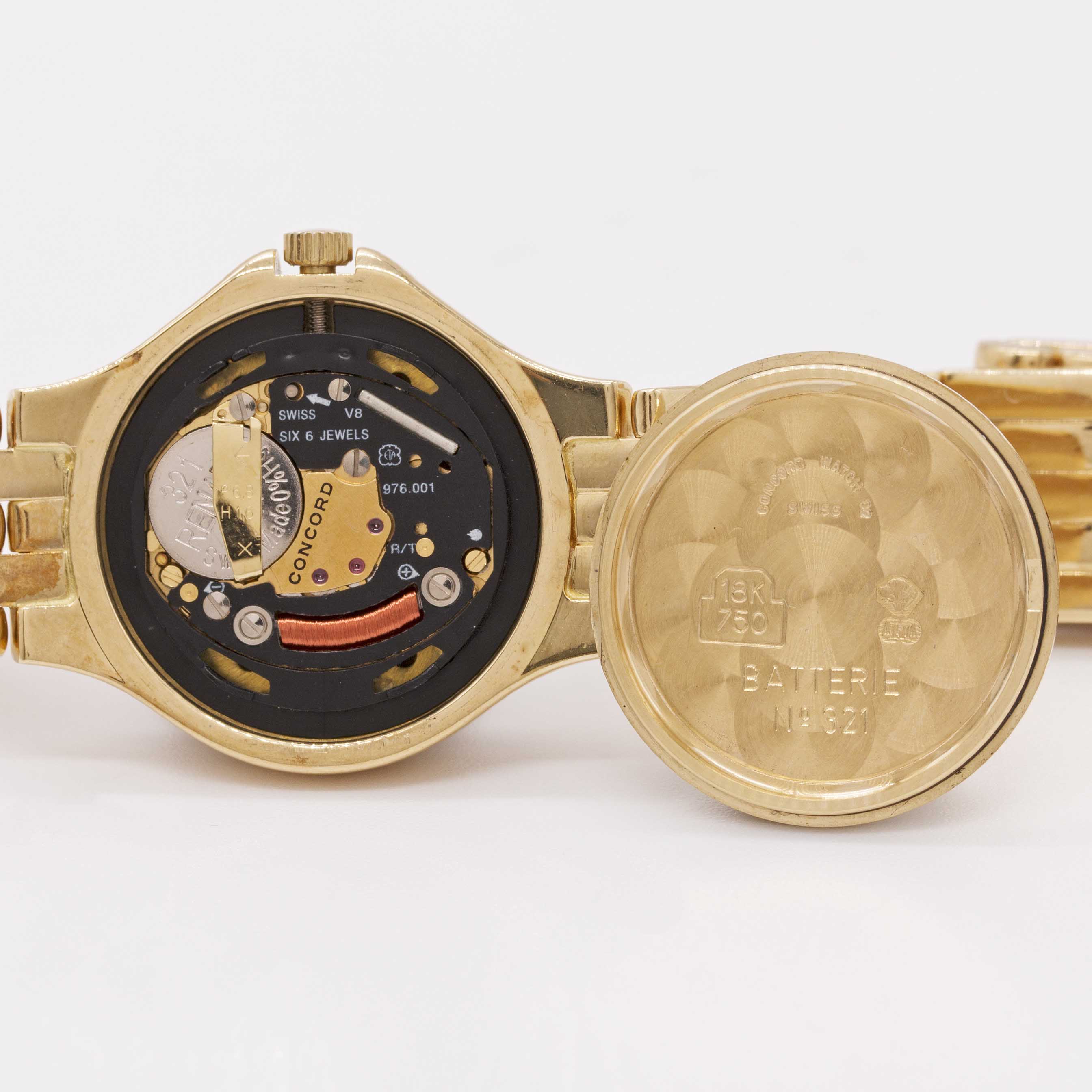 A LADIES 18K SOLID YELLOW GOLD & DIAMOND CONCORD BRACELET WATCH CIRCA 1990s, WITH ORIGINAL DIAMOND - Image 7 of 10