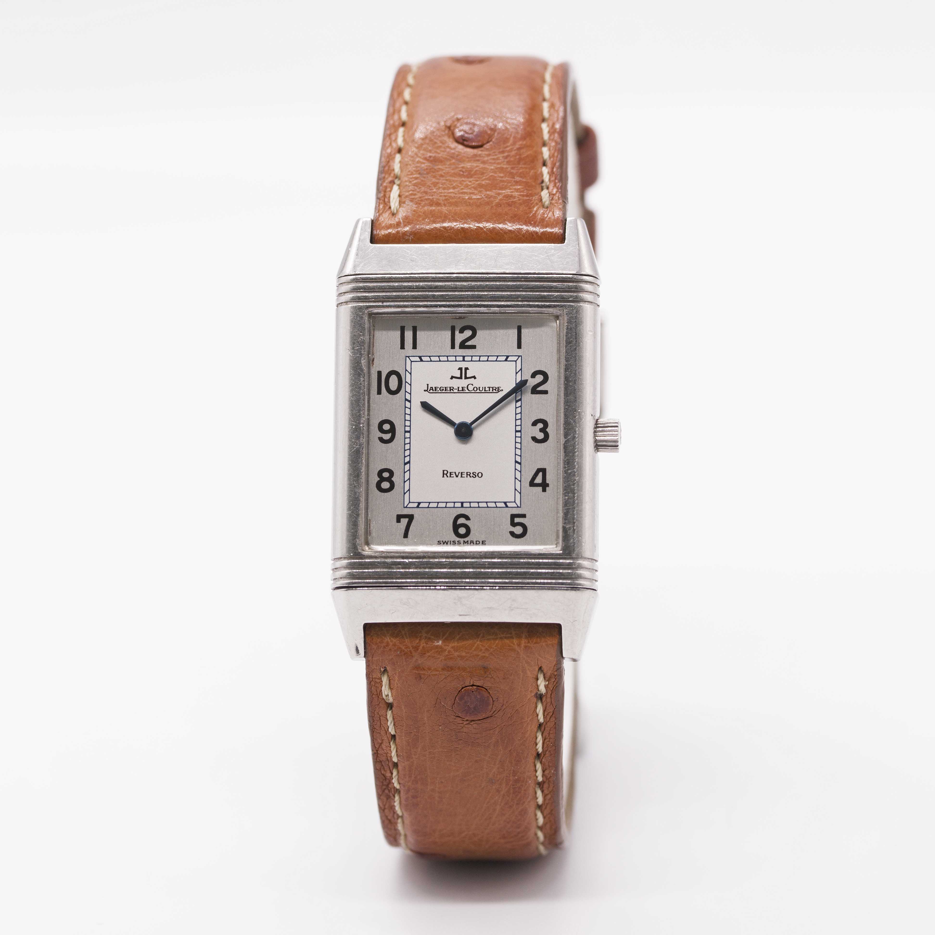 A GENTLEMAN'S STAINLESS STEEL JAEGER LECOULTRE REVERSO CLASSIQUE WRIST WATCH CIRCA 2000, REF. 250. - Image 2 of 9