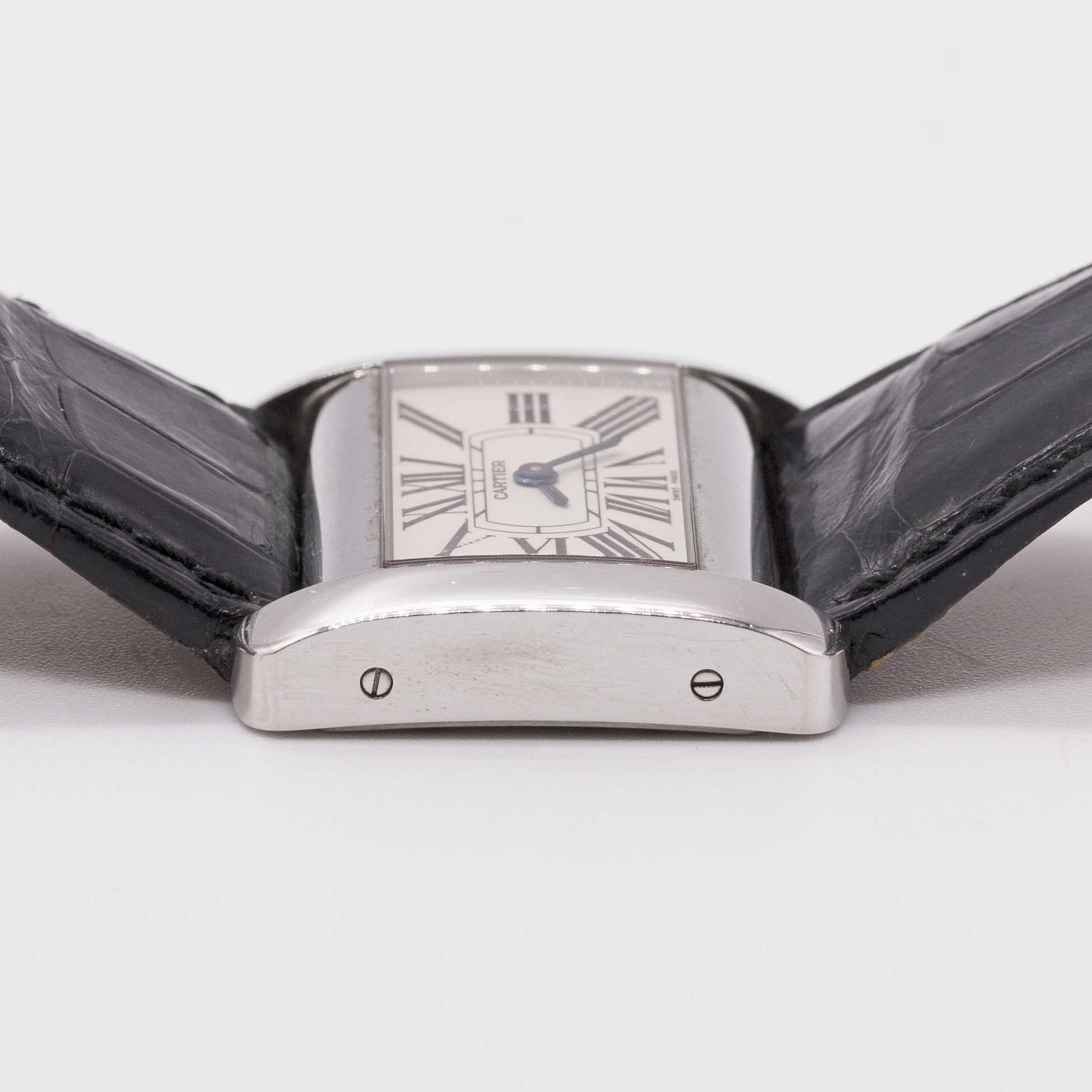 A LADIES STAINLESS STEEL CARTIER TANK DIVAN WRIST WATCH CIRCA 2005, REF. 2599 Movement: Quartz, - Image 8 of 8
