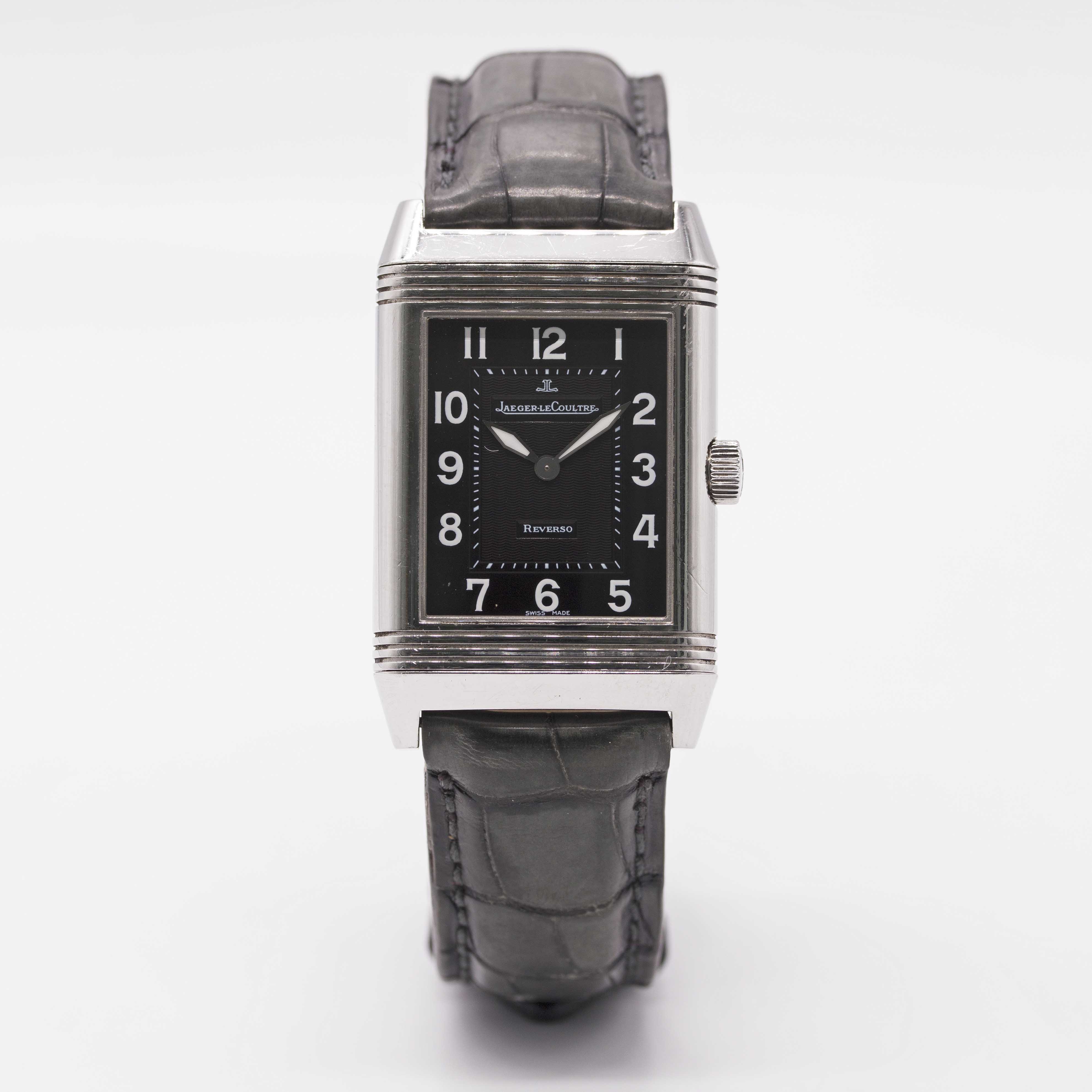 A GENTLEMAN'S STAINLESS STEEL JAEGER LECOULTRE REVERSO GRANE TAILLE WRIST WATCH CIRCA 2000s, REF. - Image 2 of 9