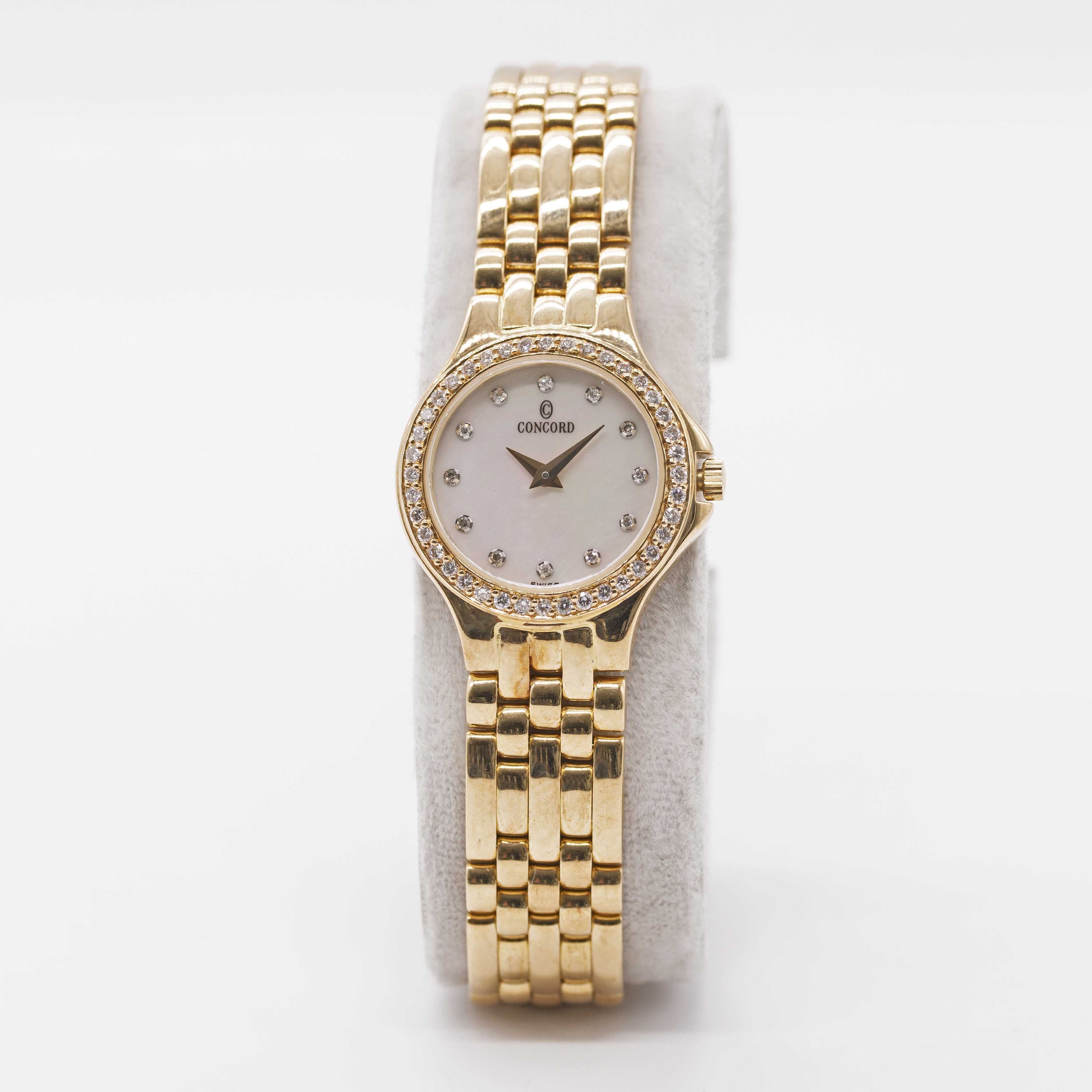 A LADIES 18K SOLID YELLOW GOLD & DIAMOND CONCORD BRACELET WATCH CIRCA 1990s, WITH ORIGINAL DIAMOND - Image 2 of 10