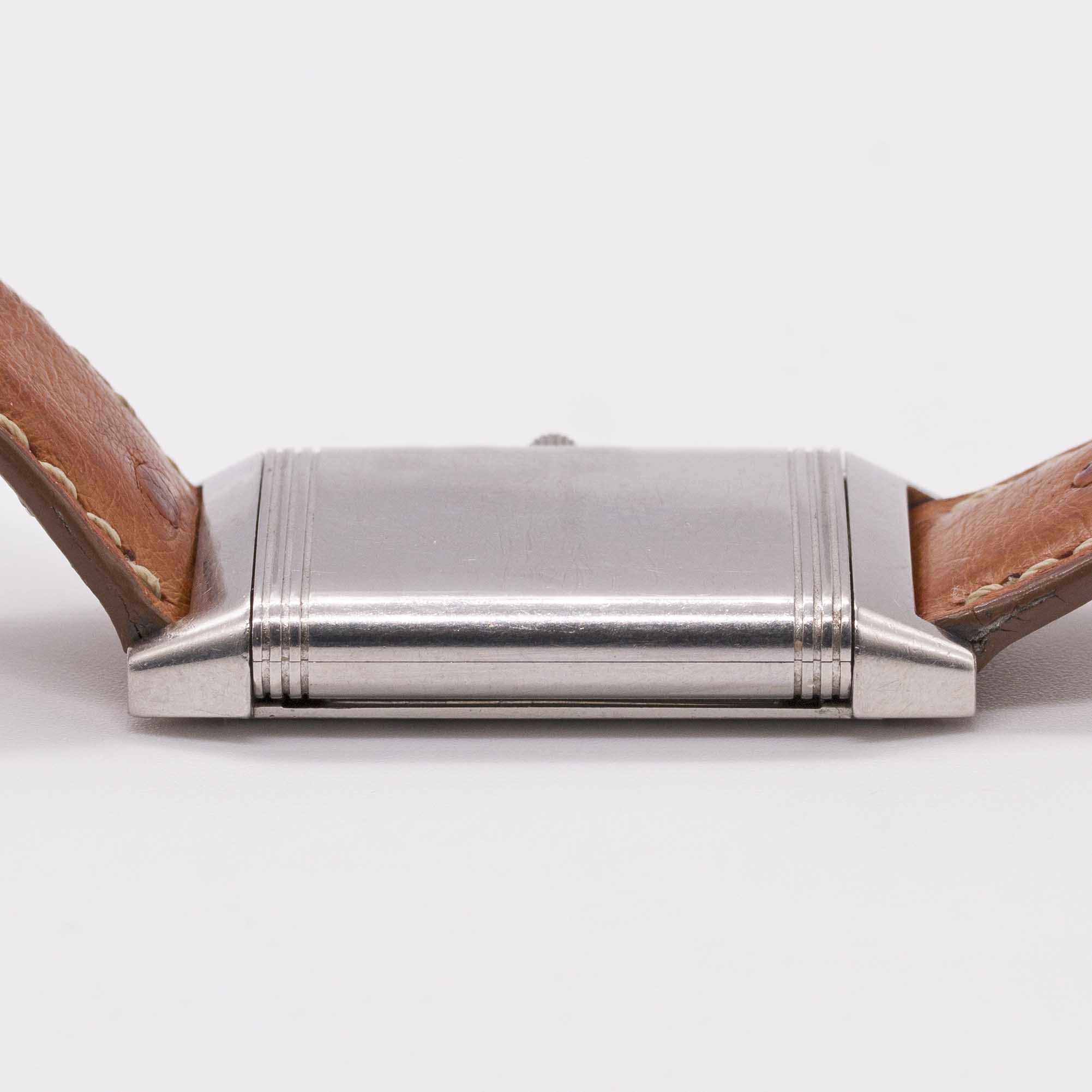 A GENTLEMAN'S STAINLESS STEEL JAEGER LECOULTRE REVERSO CLASSIQUE WRIST WATCH CIRCA 2000, REF. 250. - Image 9 of 9