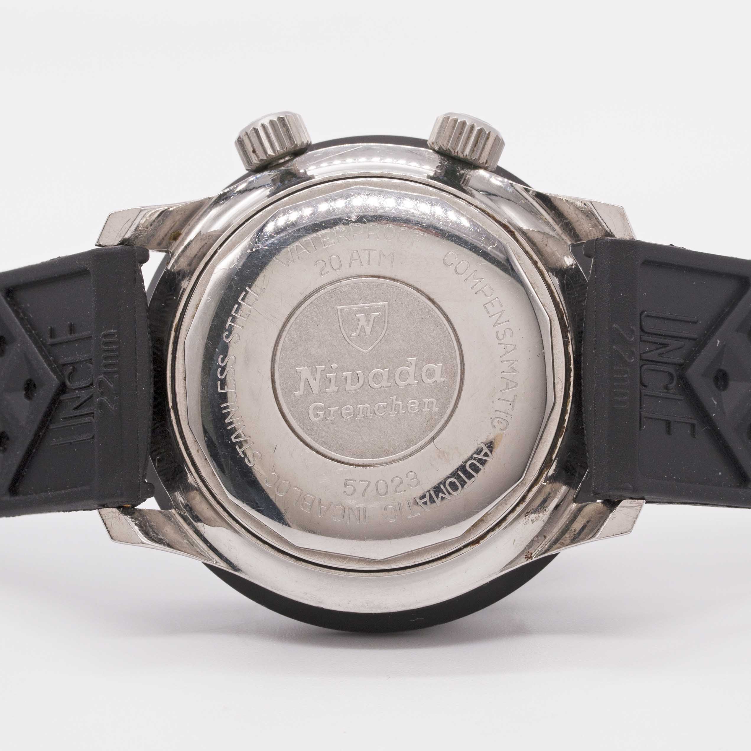 A RARE GENTLEMAN'S STAINLESS STEEL NIVADA GRENCHEN DEPTHOMATIC DEPTH GAUGE AUTOMATIC DIVERS WRIST - Image 5 of 7