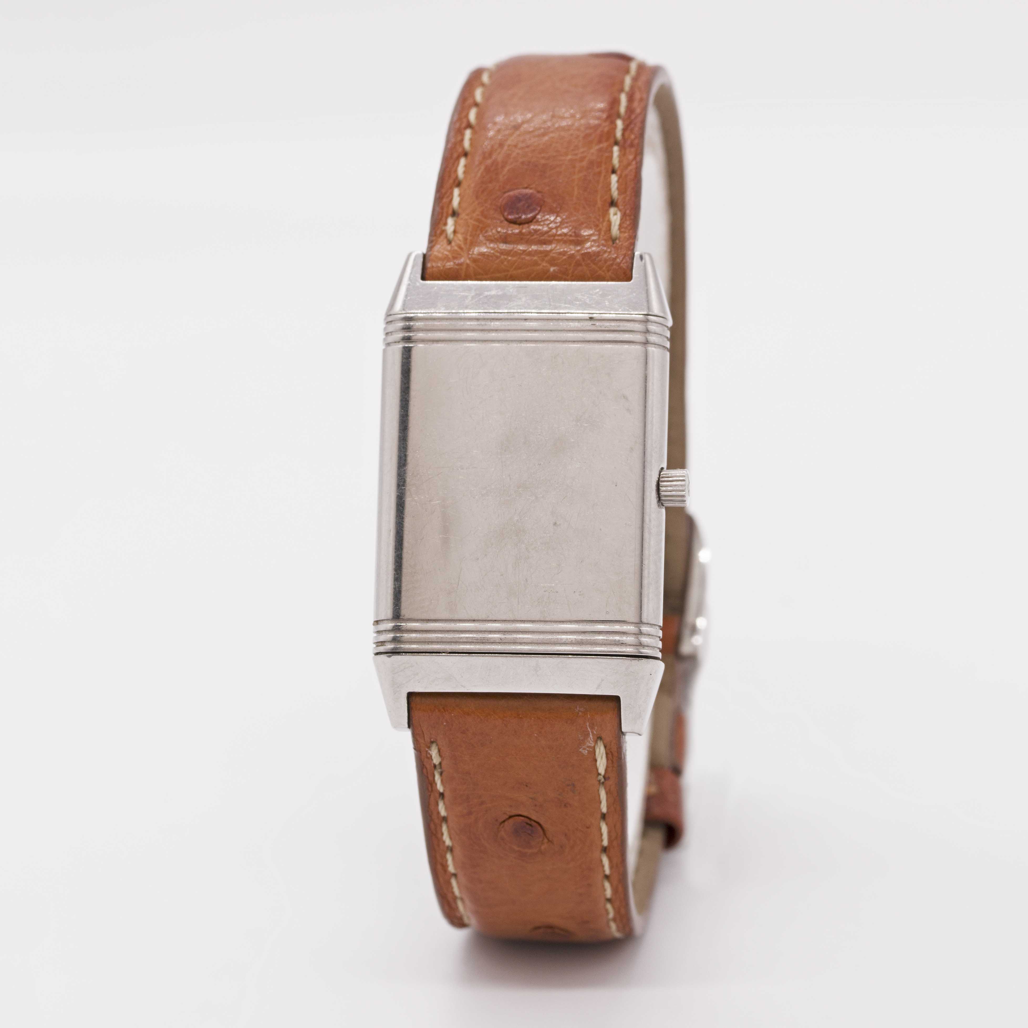 A GENTLEMAN'S STAINLESS STEEL JAEGER LECOULTRE REVERSO CLASSIQUE WRIST WATCH CIRCA 2000, REF. 250. - Image 6 of 9