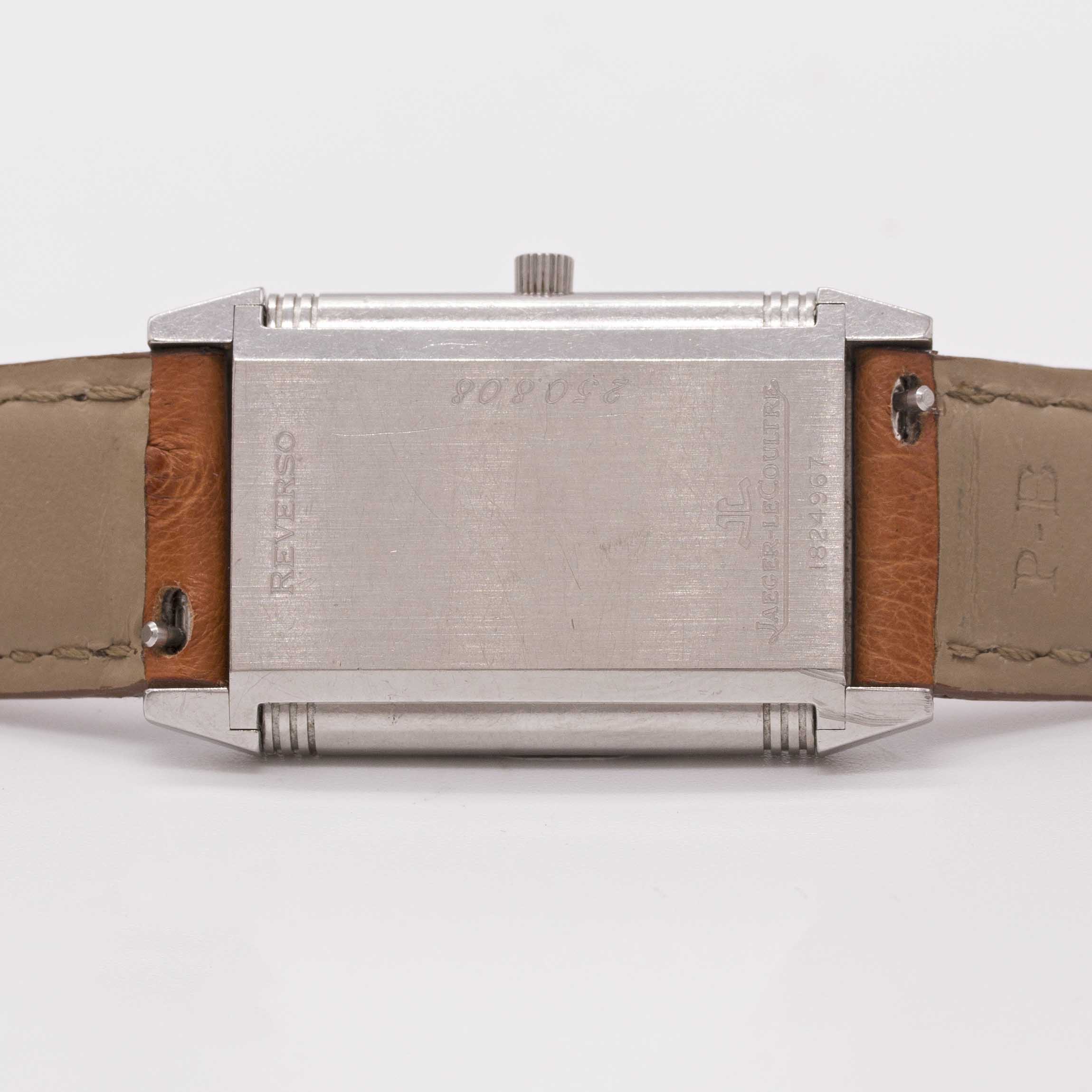 A GENTLEMAN'S STAINLESS STEEL JAEGER LECOULTRE REVERSO CLASSIQUE WRIST WATCH CIRCA 2000, REF. 250. - Image 7 of 9