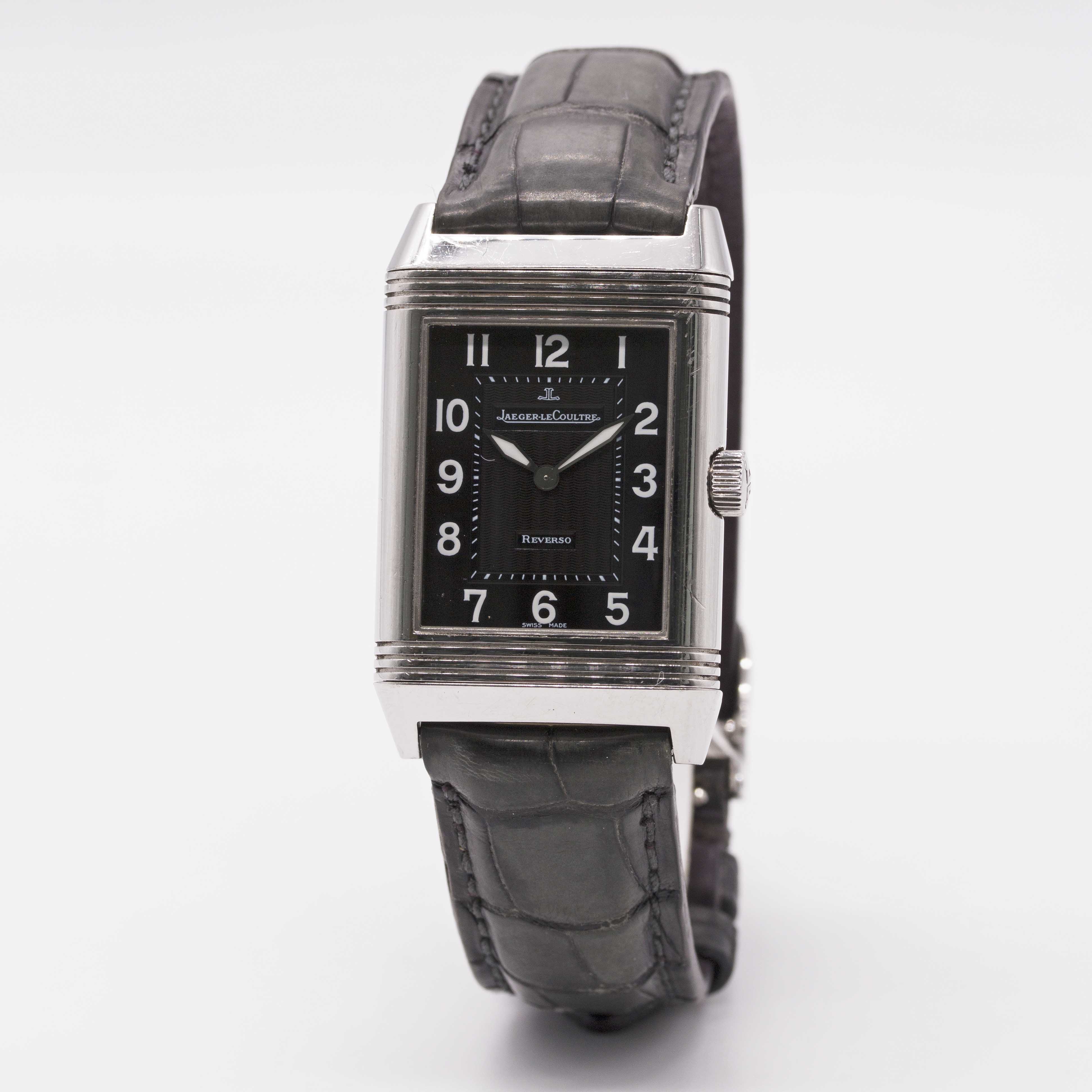 A GENTLEMAN'S STAINLESS STEEL JAEGER LECOULTRE REVERSO GRANE TAILLE WRIST WATCH CIRCA 2000s, REF. - Image 3 of 9
