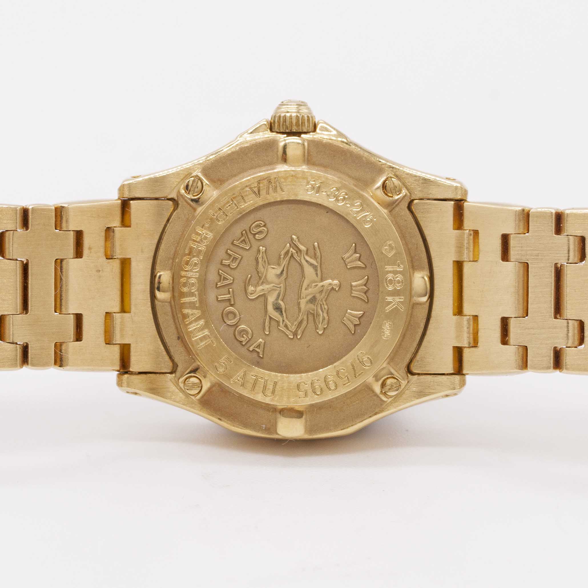 A LADIES 18K SOLID YELLOW GOLD & DIAMOND CONCORD SARATOGA SL BRACELET WATCH CIRCA 1990s, REF. 51- - Image 6 of 9