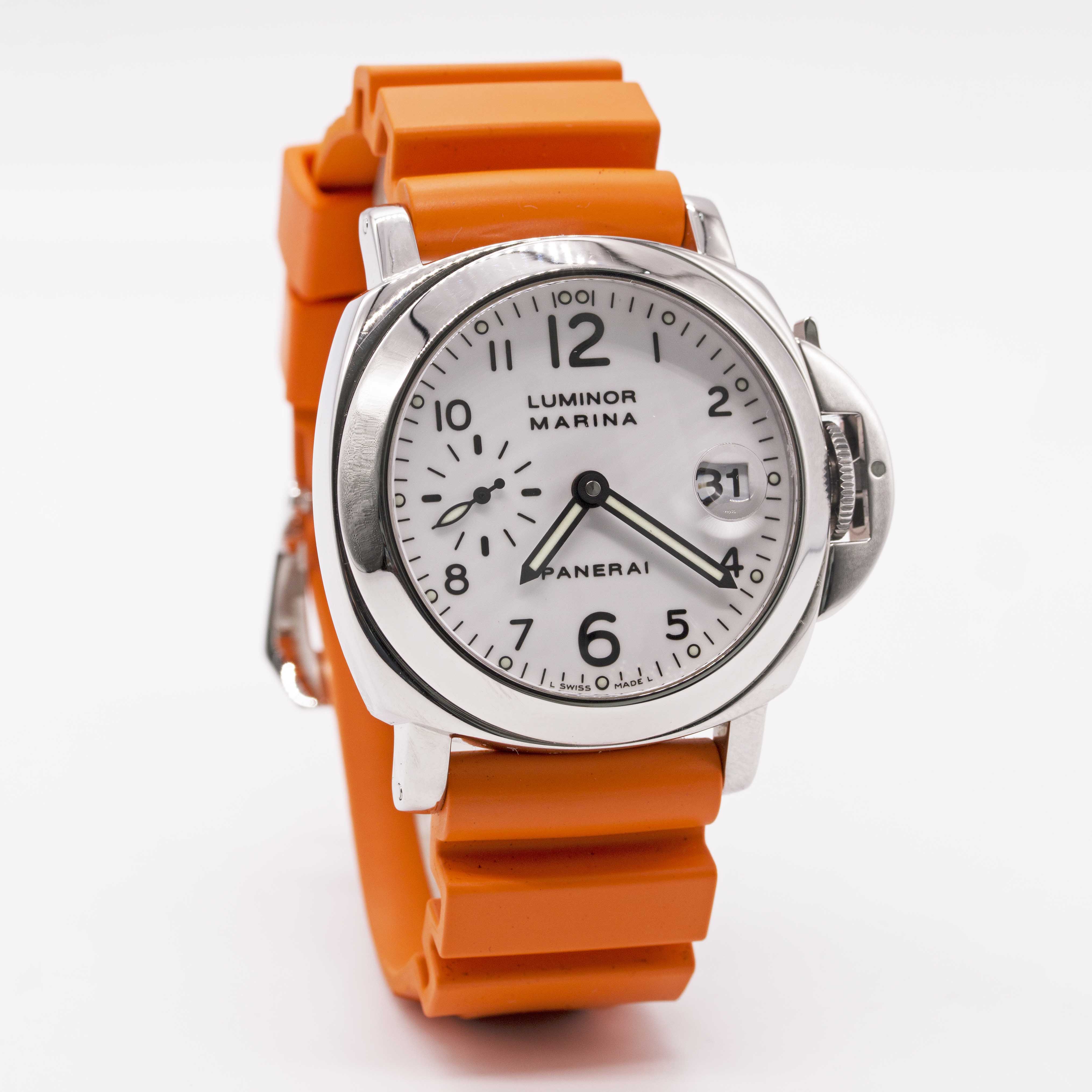 A GENTLEMAN'S STAINLESS STEEL PANERAI 40MM LUMINOR MARINA WRIST WATCH CIRCA 2000, REF. OP 6529 B - Image 4 of 8