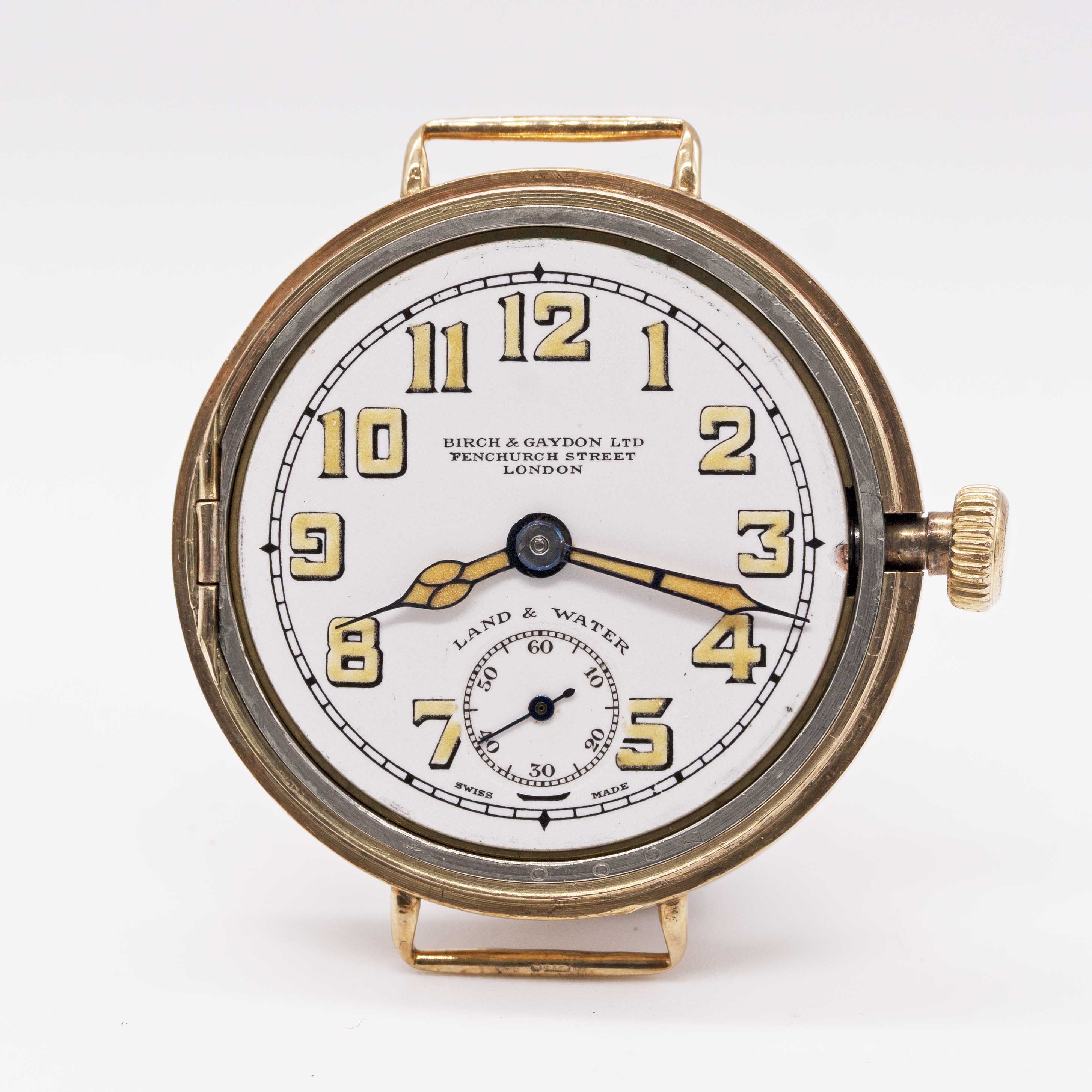 A GENTLEMAN'S 9CT SOLID GOLD ZENITH BIRCH & GAYDON LAND & WATER "OFFICERS" WRIST WATCH CIRCA - Image 9 of 11