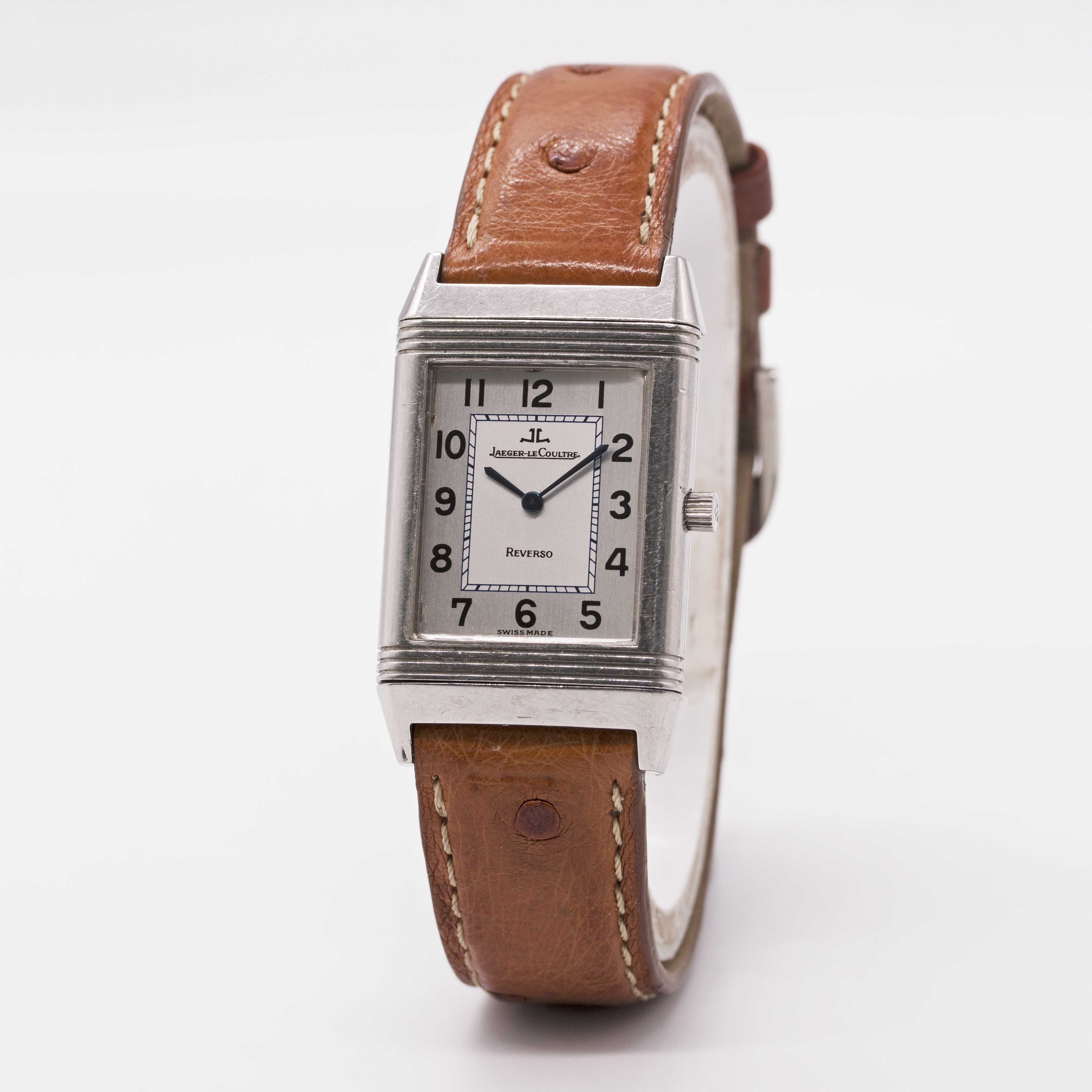 A GENTLEMAN'S STAINLESS STEEL JAEGER LECOULTRE REVERSO CLASSIQUE WRIST WATCH CIRCA 2000, REF. 250. - Image 3 of 9