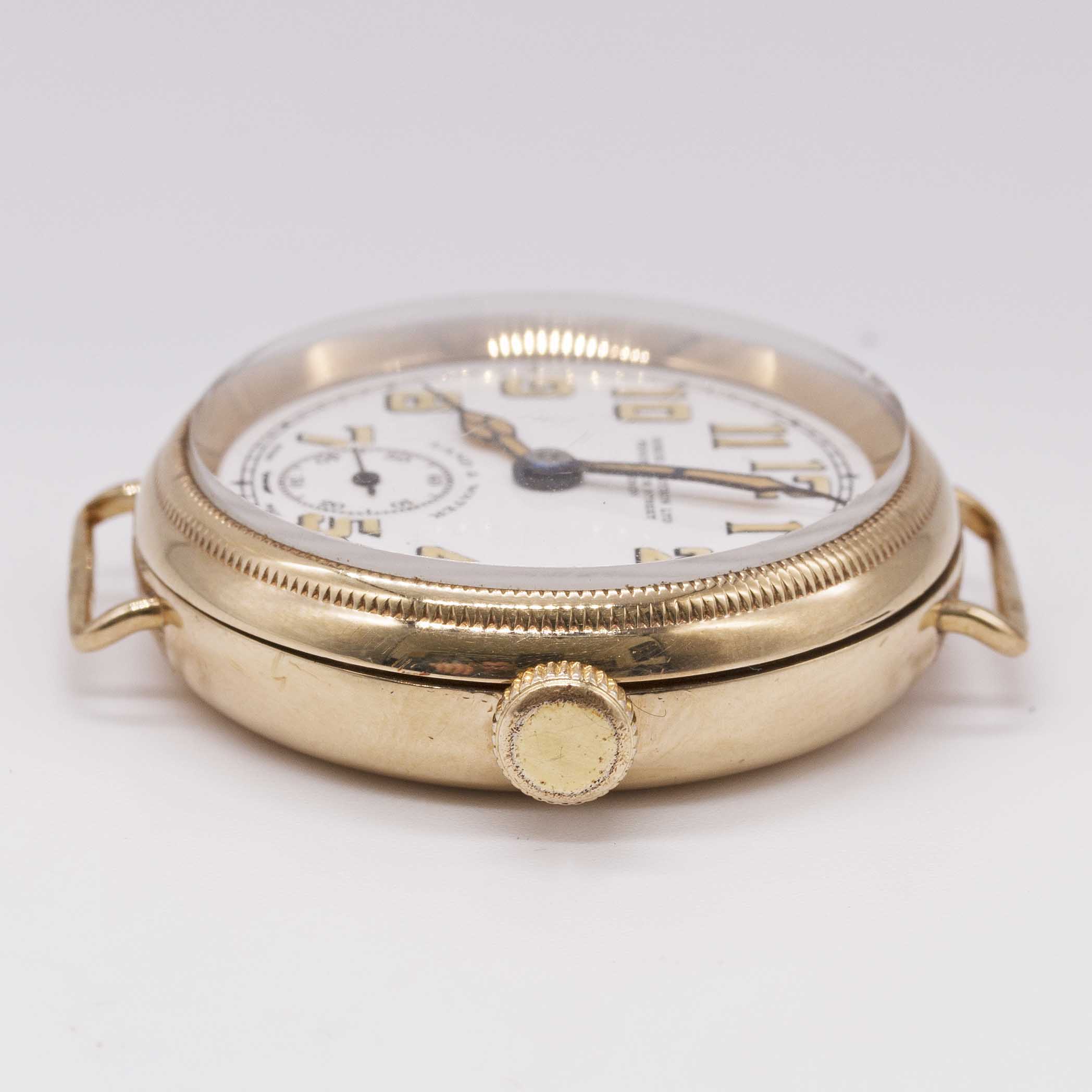 A GENTLEMAN'S 9CT SOLID GOLD ZENITH BIRCH & GAYDON LAND & WATER "OFFICERS" WRIST WATCH CIRCA - Image 10 of 11
