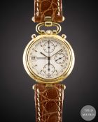 A LADIES 18K SOLID YELLOW GOLD JAEGER LECOULTRE GAIA CHRONOGRAPH WRIST WATCH CIRCA 1990s, REF. 411 7