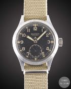 A GENTLEMAN'S BRITISH MILITARY BUREN GRAND PRIX W.W.W. WRIST WATCH CIRCA 1945, PART OF THE 