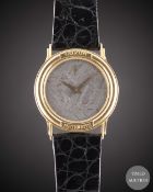 AN 18K SOLID YELLOW GOLD CORUM METEORITE WRIST WATCH CIRCA 1990s, REF. 50450-56 WITH 