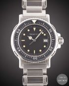 A GENTLEMAN'S STAINLESS STEEL TIFFANY & CO DIVERS BRACELET WATCH CIRCA 1990s, WITH 