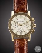 A GENTLEMAN'S SIZE 18K SOLID YELLOW GOLD GIRARD PERREGAUX CHRONOGRAPH WRIST WATCH CIRCA 1990s,