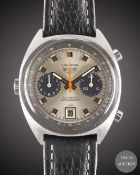 A GENTLEMAN'S STAINLESS STEEL HEUER CARRERA AUTOMATIC CHRONOGRAPH WRIST WATCH CIRCA 1970s, REF. 1153