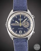 A GENTLEMAN'S STAINLESS STEEL HEUER CARRERA AUTOMATIC CHRONOGRAPH WRIST WATCH CIRCA 1970s, REF.