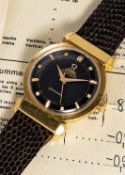 A VERY RARE GENTLEMAN'S 18K SOLID YELLOW GOLD OMEGA SEAMASTER CHRONOMETRE OFFICIALLY CERTIFIED