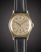 A RARE GENTLEMAN'S 18K SOLID YELLOW GOLD PATEK PHILIPPE CALATRAVA 