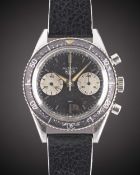 A RARE GENTLEMAN'S STAINLESS STEEL HEUER AUTAVIA CHRONOGRAPH WRIST WATCH CIRCA 1965, REF. 3646M