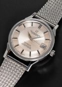A RARE GENTLEMAN'S STAINLESS STEEL OMEGA CONSTELLATION AUTOMATIC CHRONOMETER BRACELET WATCH CIRCA