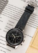A RARE GENTLEMAN'S STAINLESS STEEL OMEGA SPEEDMASTER 