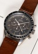 A RARE GENTLEMAN'S STAINLESS STEEL OMEGA SPEEDMASTER 