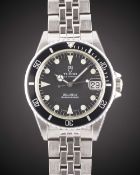A MID SIZE STAINLESS STEEL ROLEX TUDOR PRINCE OYSTERDATE SUBMARINER BRACELET WATCH DATED 1996,