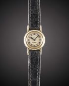 A RARE LADIES 18K SOLID GOLD CARTIER LONDON BACKWIND WRIST WATCH CIRCA 1961, WITH LONDON HALLMARKS