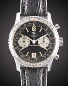 A GENTLEMAN'S STAINLESS STEEL BREITLING NAVITIMER CHRONOGRAPH WRIST WATCH CIRCA 1974, REF. 7806-S