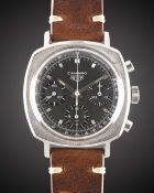 A GENTLEMAN'S STAINLESS STEEL HEUER CAMARO CHRONOGRAPH WRIST WATCH CIRCA 1970, REF. 7220NT WITH