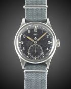 A GENTLEMAN'S STAINLESS STEEL BRITISH MILITARY IWC MARK 10 W.W.W. WRIST WATCH CIRCA 1940s, PART OF