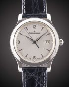 A GENTLEMAN'S LARGE SIZE STAINLESS STEEL JAEGER LECOULTRE MASTER CONTROL DATE 1000 HOURS WRIST WATCH