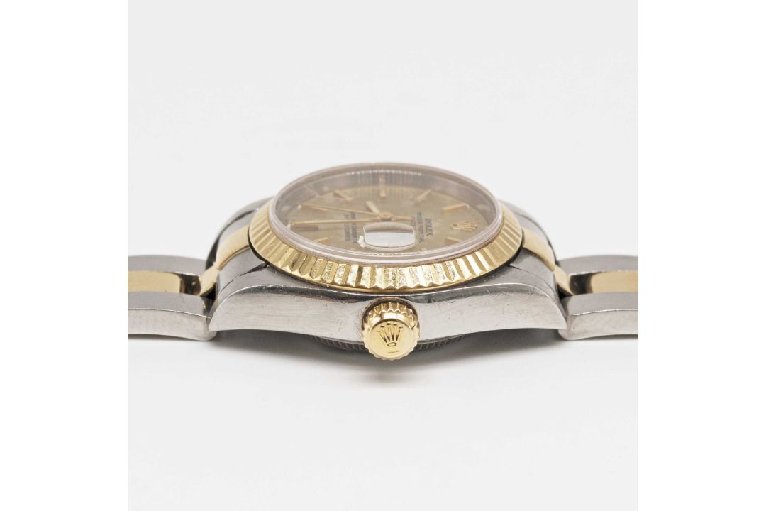 A LADIES STEEL & GOLD ROLEX OYSTER PERPETUAL DATEJUST BRACELET WATCH DATED 2002, REF. 79173 WITH - Image 8 of 10