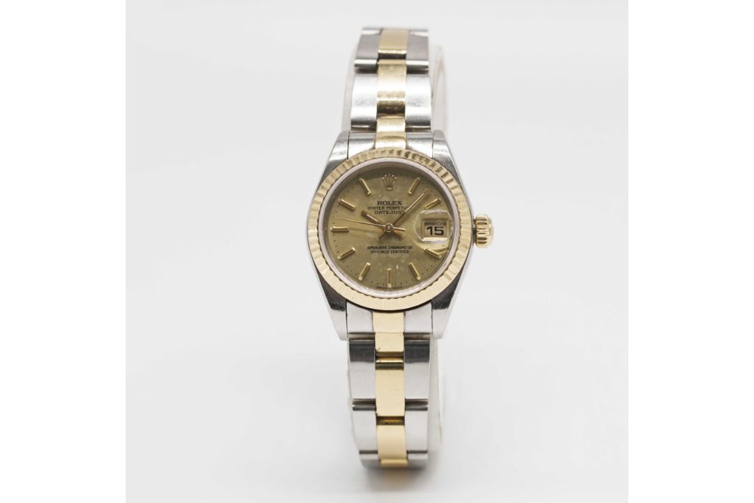 A LADIES STEEL & GOLD ROLEX OYSTER PERPETUAL DATEJUST BRACELET WATCH DATED 2002, REF. 79173 WITH - Image 2 of 10