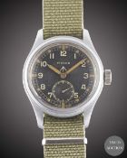 A GENTLEMAN'S BRITISH MILITARY TIMOR W.W.W. WRIST WATCH CIRCA 1940s, PART OF THE 