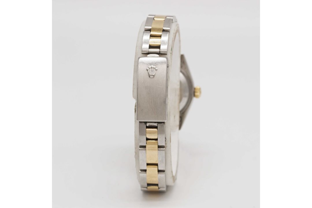 A LADIES STEEL & GOLD ROLEX OYSTER PERPETUAL DATEJUST BRACELET WATCH DATED 2002, REF. 79173 WITH - Image 5 of 10